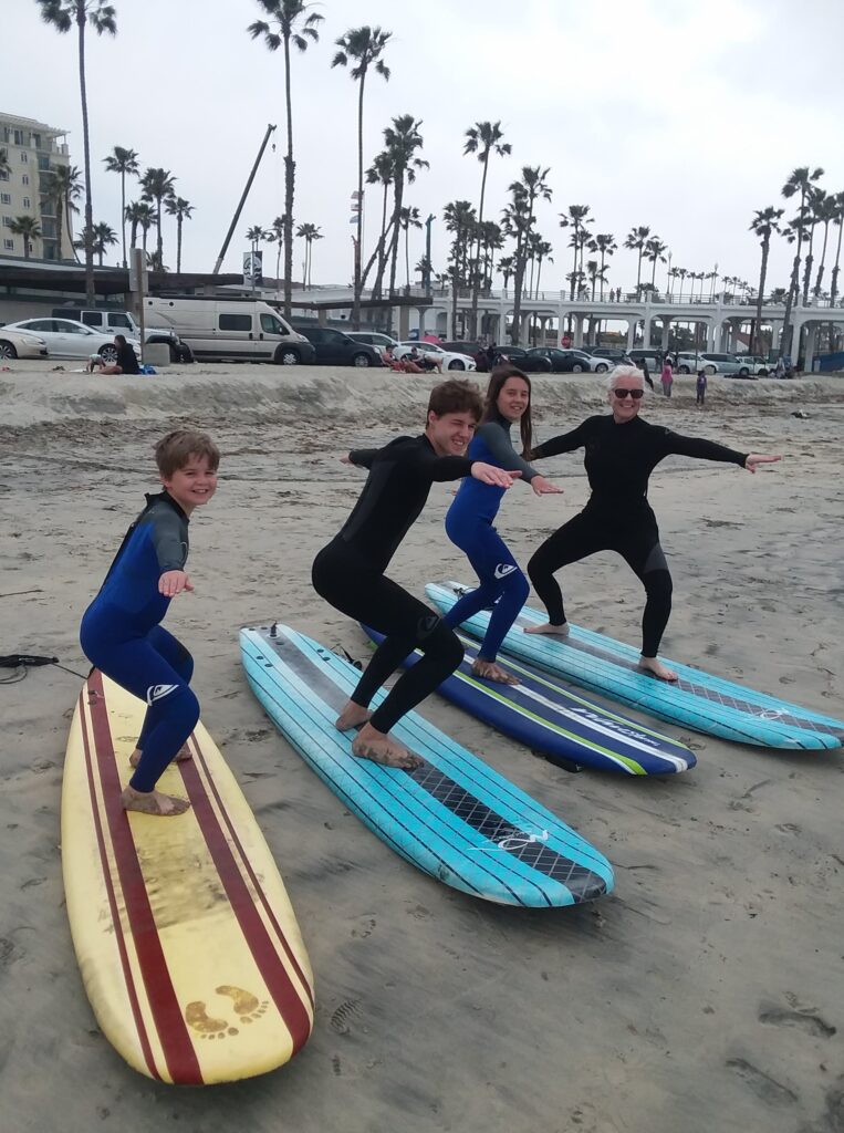 long board surfing in Oceanside