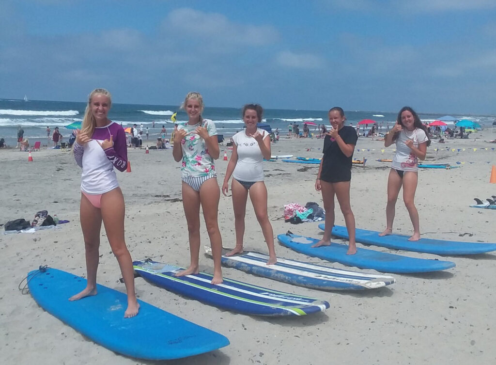 surf lessons for groups