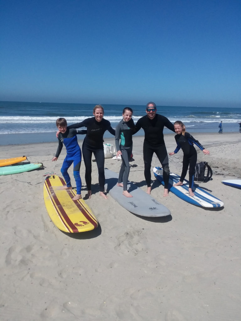 families learn to surf